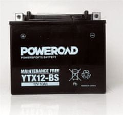 Poweroad YTX12-BS akumulator za motor YTX12-BS • 12V 10Ah • DXŠXV: 151x87x130 • CCA 160 A