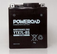 Poweroad YTX7L-BS akumulator za motor YTX7L-BS • 12V 6Ah • DXŠXV: 114x70x130 • CCA 75 A