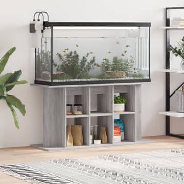 Vidaxl vidaXL Omarica za akvarij, siva, hrast sonoma, 120x40x60 cm