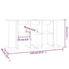 Greatstore Stojalo za akvarij sonoma hrast 120x40x60 cm inženirski les