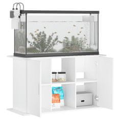 Vidaxl Stojalo za akvarij belo 101x41x58 cm inženirski les