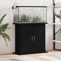 Vidaxl Stojalo za akvarij črno 81x36x73 cm inženirski les