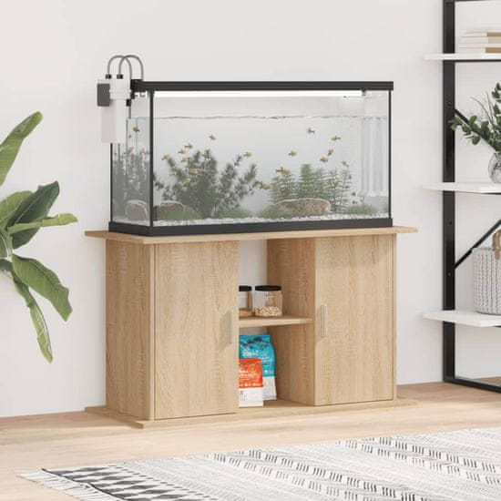 Vidaxl Stojalo za akvarij sonoma hrast 101x41x58 cm inženirski les