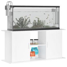Vidaxl Stojalo za akvarij belo 121x41x58 cm inženirski les