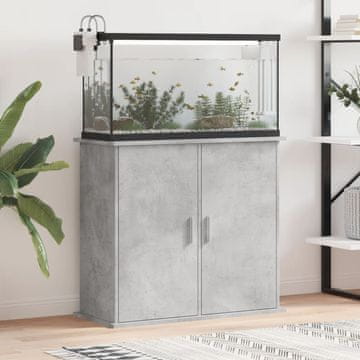 Vidaxl vidaXL Omarica za akvarij betonsko siva 81x36x73 cm