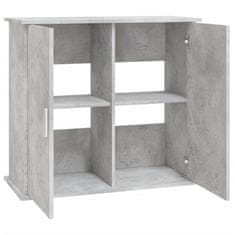 Vidaxl Stojalo za akvarij betonsko sivo 81x36x73 cm inženirski les