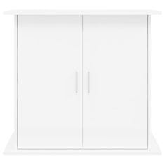 Vidaxl Stojalo za akvarij visok sijaj belo 81x36x73 cm inženirski les
