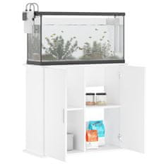 Greatstore Stojalo za akvarij belo 81x36x73 cm inženirski les