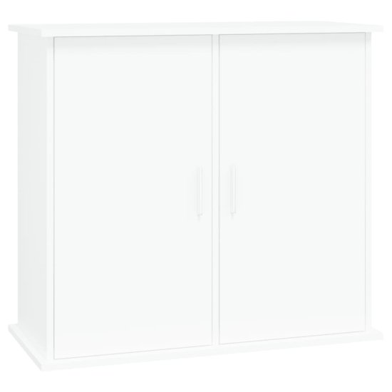 Vidaxl Stojalo za akvarij belo 81x36x73 cm inženirski les