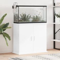 Greatstore Stojalo za akvarij visok sijaj belo 81x36x73 cm inženirski les