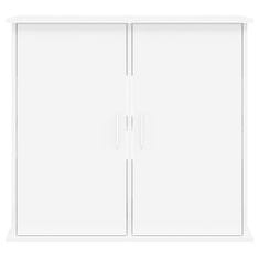 Greatstore Stojalo za akvarij visok sijaj belo 81x36x73 cm inženirski les