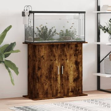 Vidaxl vidaXL Omarica za akvarij dimljen hrast 81x36x73 cm