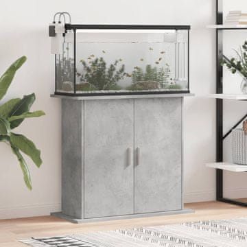 Vidaxl vidaXL Omarica za akvarij betonsko siva 81x36x73 cm