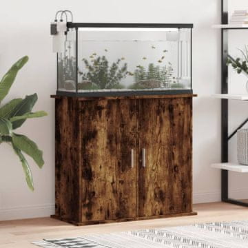 Vidaxl vidaXL Omarica za akvarij dimljen hrast 81x36x73 cm