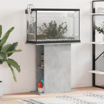 shumee vidaXL Stojalo za akvarij betonsko sivo 75x36x72,5 cm inženirski les