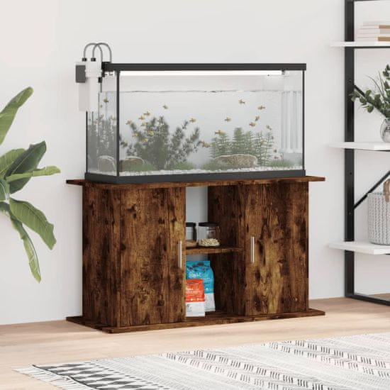 Vidaxl Stojalo za akvarij dimljeni hrast 101x41x58 cm inženirski les