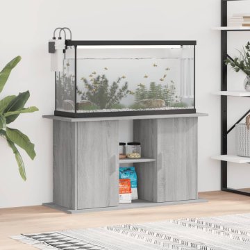 Vidaxl Stojalo za akvarij siva sonoma 101x41x58 cm inženirski les