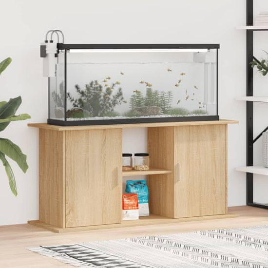 Vidaxl Stojalo za akvarij sonoma hrast 121x41x58 cm inženirski les