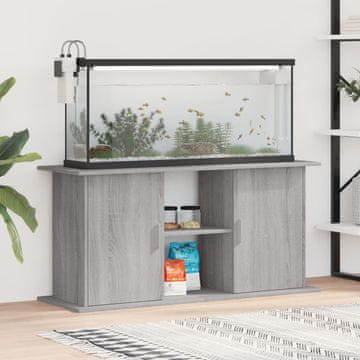 Vidaxl vidaXL Omarica za akvarij, siva, hrast sonoma, 121x41x58 cm