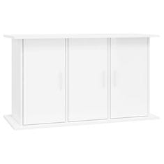 Vidaxl Stojalo za akvarij visok sijaj belo 101x41x58 cm inženirski les