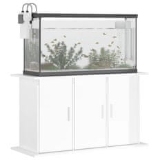 Vidaxl Stojalo za akvarij visok sijaj belo 101x41x58 cm inženirski les