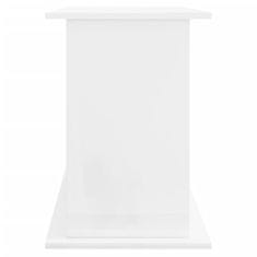 Vidaxl Stojalo za akvarij visok sijaj belo 101x41x58 cm inženirski les