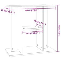 Vidaxl Stojalo za akvarij belo 60x30x60 cm inženirski les