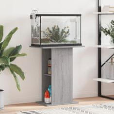 Vidaxl Stojalo za akvarij siva sonoma 60,5x36x72,5 cm inženirski les