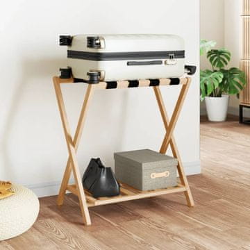 Vidaxl vidaXL Stojalo za prtljago 68x38x58 cm bambus