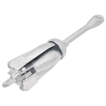 Vidaxl Zložljivo sidro srebrno 3,2 kg temprano železo