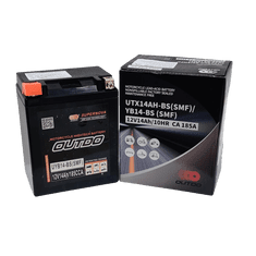 Outdo UYB14-BS(SMF) akumulator za motor YB14-BS • 12V 12Ah • DXŠXV: 88x132x163 • CCA 185 A