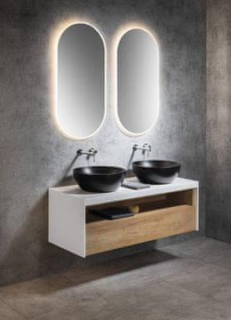 SAPHO Eleganten Kopalniški Set VIERA 120, Dub Alabama/Beli Mat