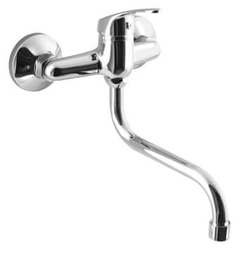 AQUALINE AQUALINE Stenska Medicinska Armaturna Pipa S-izliv, Krom, 35 mm