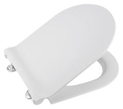 Gsi Elegantno WC sedátko SLIM s Soft Close & Quick Release, belo/kromirano, serija NORM