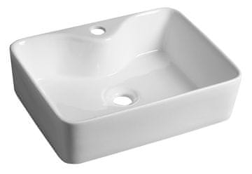 SAPHO BALENA Elegantno Keramično Umivalnik 48x37 cm, Bela - Prostorsko Varčna in Sodobna Rešitev