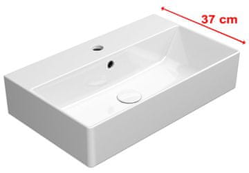 Gsi Eleganten keramični umivalnik KUBE X 60x37 cm z antibakterijsko glazuro ExtraGlaze