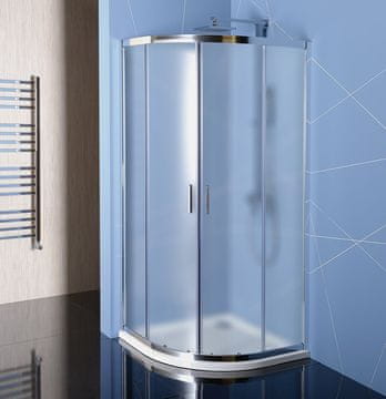POLYSAN EASY četrtkrožna tuš kabina 90x90cm, Brick steklo, drsna vrata