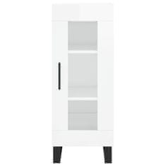 Vidaxl Visoka omara visok sijaj bela 34,5x34x180 cm inženirski les