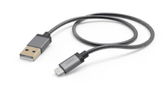 Hama kabel USB-A-Lightning, 1,5 m, kovinski (00201548)