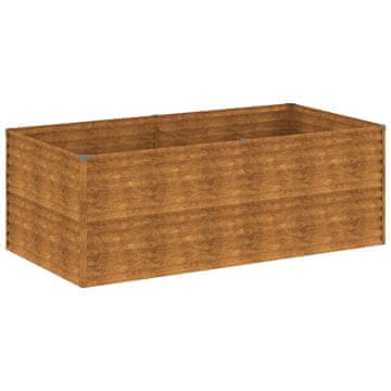 Vidaxl Vrtna visoka greda 196x100x69 cm corten jeklo