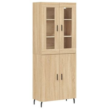 Vidaxl Visoka komoda sonoma hrast 69,5x34x180 cm inženirski les