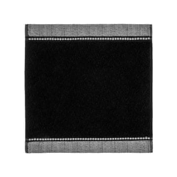 Möve BROOKLYN brisača z obrobo 30x30 cm črna