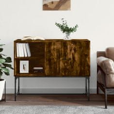 Vidaxl Komoda dimljeni hrast 100x40x79,5 cm inženirski les