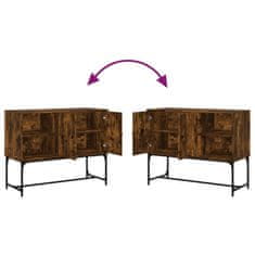 Vidaxl Komoda dimljeni hrast 100x40x79,5 cm inženirski les