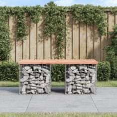 Vidaxl Vrtna klop gabion 103x44x42 cm trden les douglas