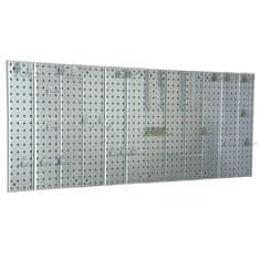 botle Kovinska stena za orodje 155x72cm Sistem za shranjevanje z držali za orodje Kljuke za orodje Perforirana plošča Delavnica Garaža Pegboard Električno orodje Perforirana stena Močna vtična polica Viseča