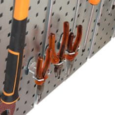 botle Kovinska stena za orodje 155x72cm Sistem za shranjevanje z držali za orodje Kljuke za orodje Perforirana plošča Delavnica Garaža Pegboard Električno orodje Perforirana stena Močna vtična polica Viseča