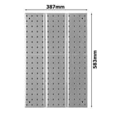 botle Kovinska stena za orodje 39x59cm Sistem za shranjevanje z držali za orodje Kljuke za orodje Perforirana plošča Delavnica Garaža Pegboard Električno orodje Perforirana stena Močna vtična polica Viseča 