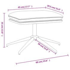 Vidaxl Stolček za noge rjav 60x60x35 cm tkanina iz mikrovlaken