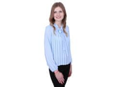 sarcia.eu Svetlo modra, plisirana bluza z vezalko John Zack M
